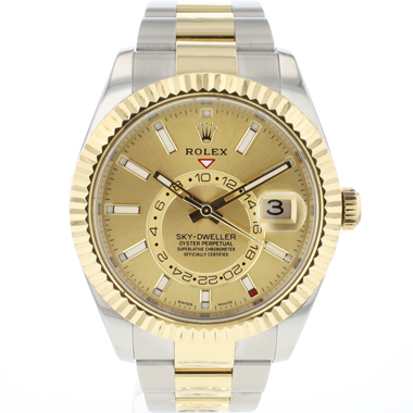 Rolex - Sky-Dweller Steel/Gold Champagne Dial
