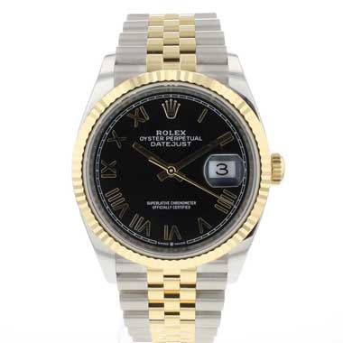 Rolex - Datejust 36 Steel/Gold Jubilee Black Roman Dial  NEW '26