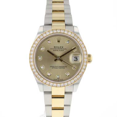 Rolex - Datejust 31 Gold/Steel Diamonds Champagne Dial