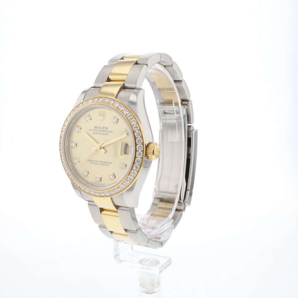Datejust 31 Gold/Steel Diamonds Champagne Dial