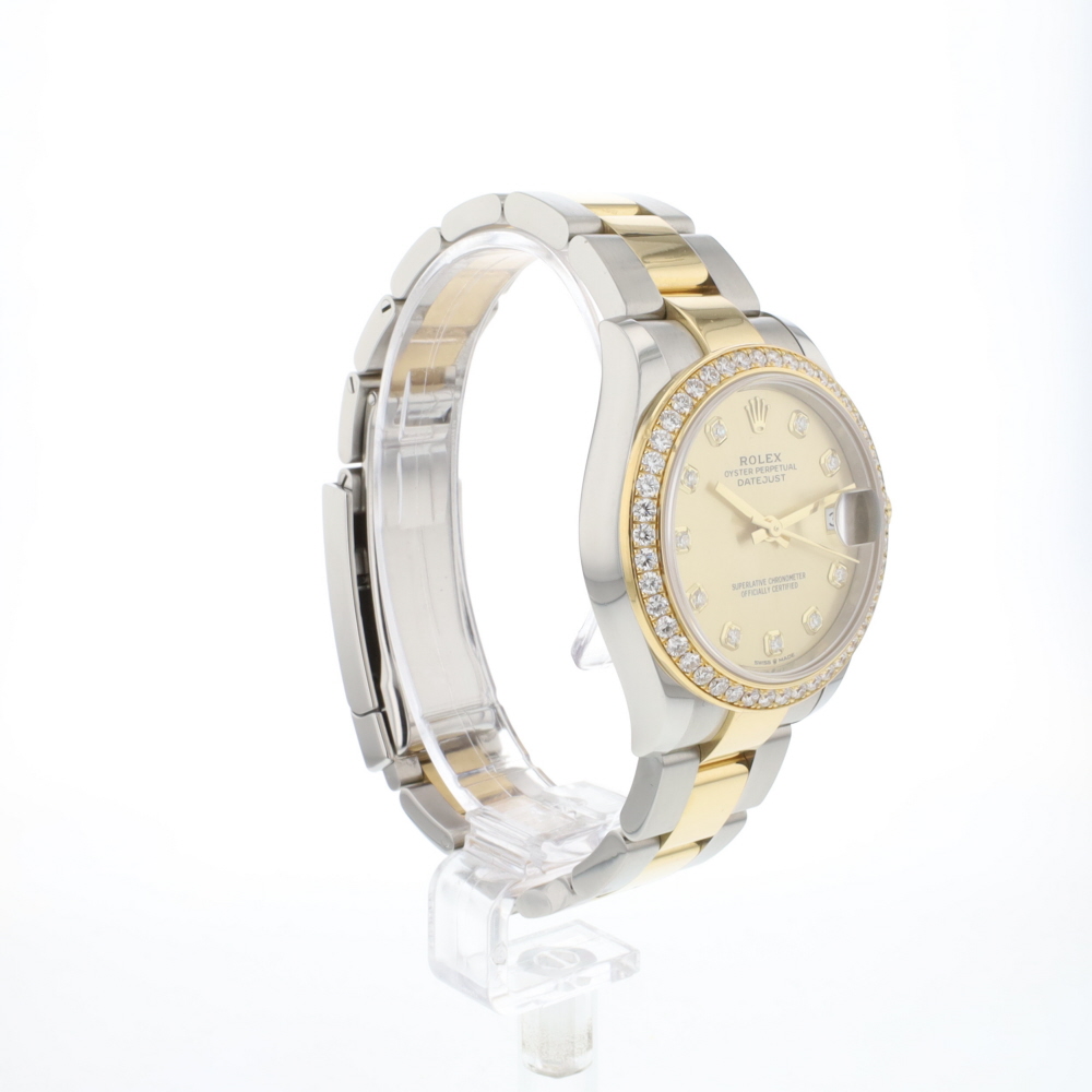 Datejust 31 Gold/Steel Diamonds Champagne Dial
