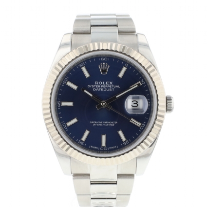 Datejust 41 Oyster Fluted Blue Dial