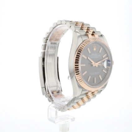 Datejust 36  Steel Everose Gold Fluted Slate Grey Dial