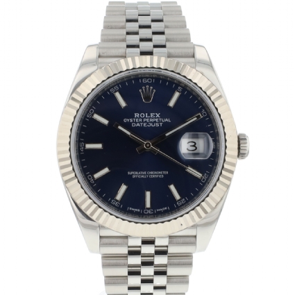 Datejust 41 Jubilee Fluted Blue Dial