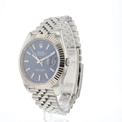 Datejust 41 Jubilee Fluted Blue Dial