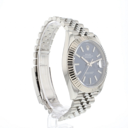 Datejust 41 Jubilee Fluted Blue Dial
