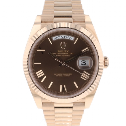 Day-Date 40mm Everose Gold Chocolate Roman Dial 99,9 NEW '26