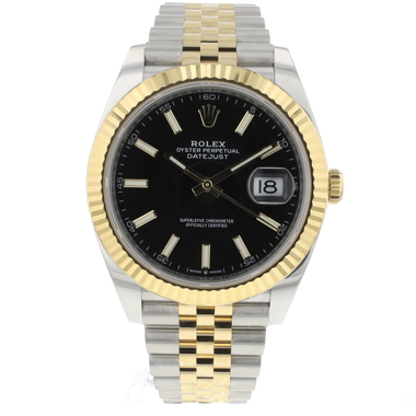 Rolex - Datejust 41 Steel Gold Jubilee Black Dial