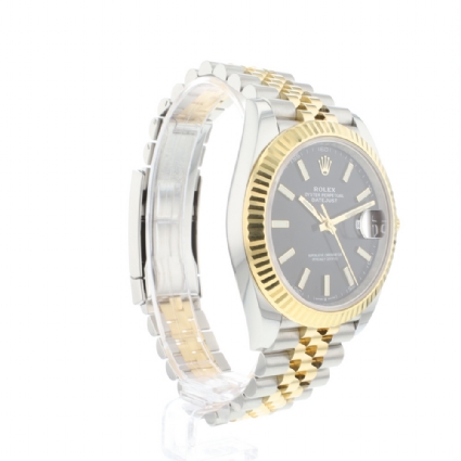 Datejust 41 Steel Gold Jubilee Black Dial