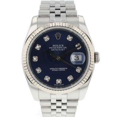 Rolex - Datejust 36 Jubilee Fluted Blue Diamond Dial