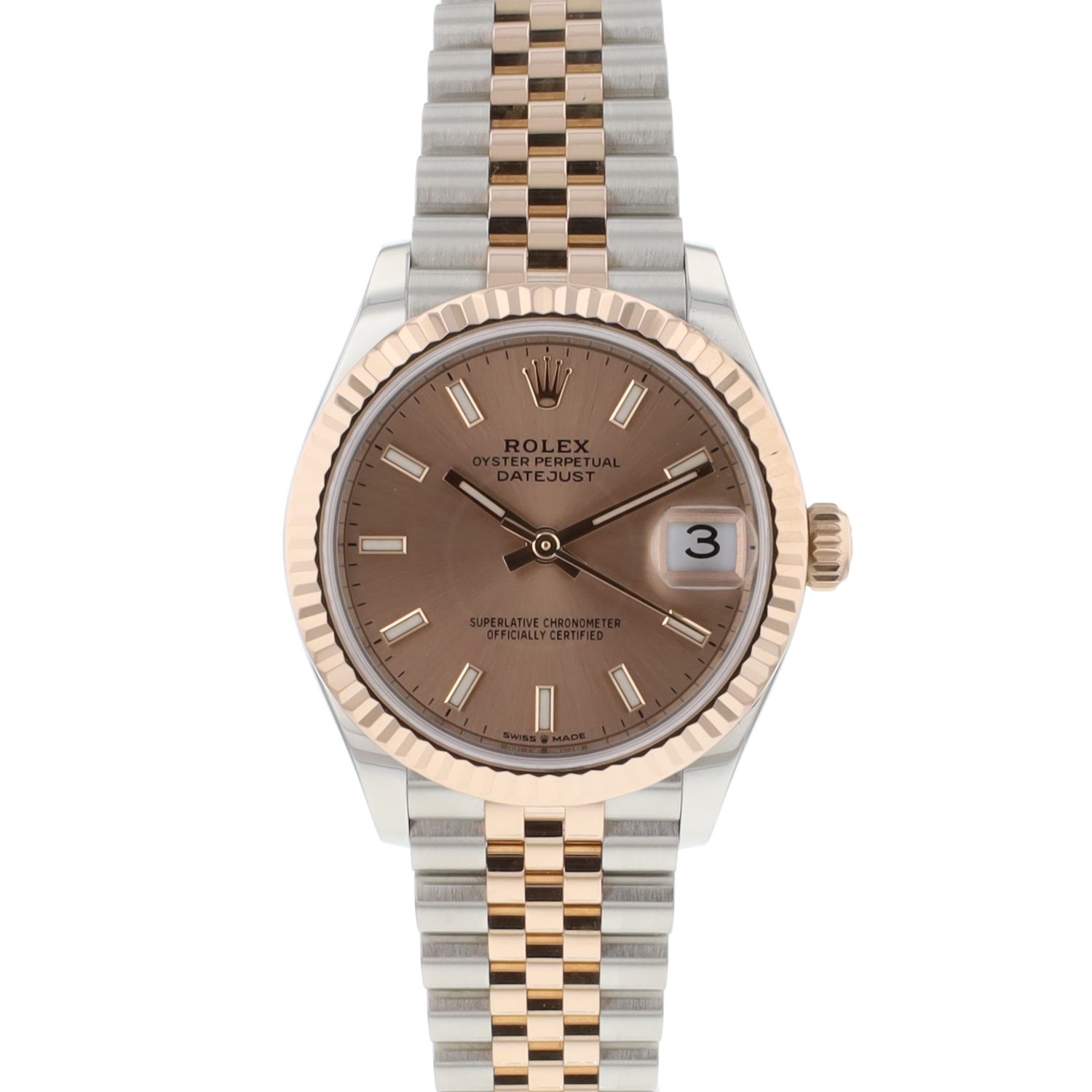 Datejust 31 Midsize Steel Everose Gold Jubilee Pink Dial