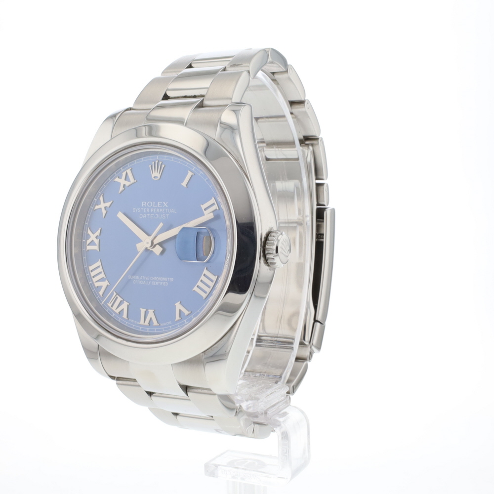 Datejust II Steel Azzurro Blue Roman Dial