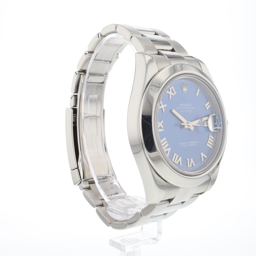 Datejust II Steel Azzurro Blue Roman Dial
