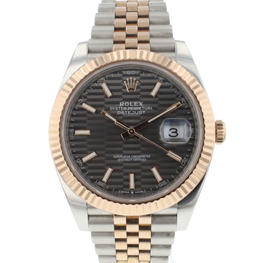 Rolex - Datejust 41 Jubilee Steel / Everose Slate Motif Dial