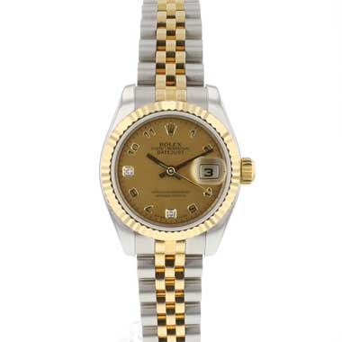 Rolex - Lady-Datejust 26 Jubilee Steel/Gold Arabic Golddust Diamond Dial