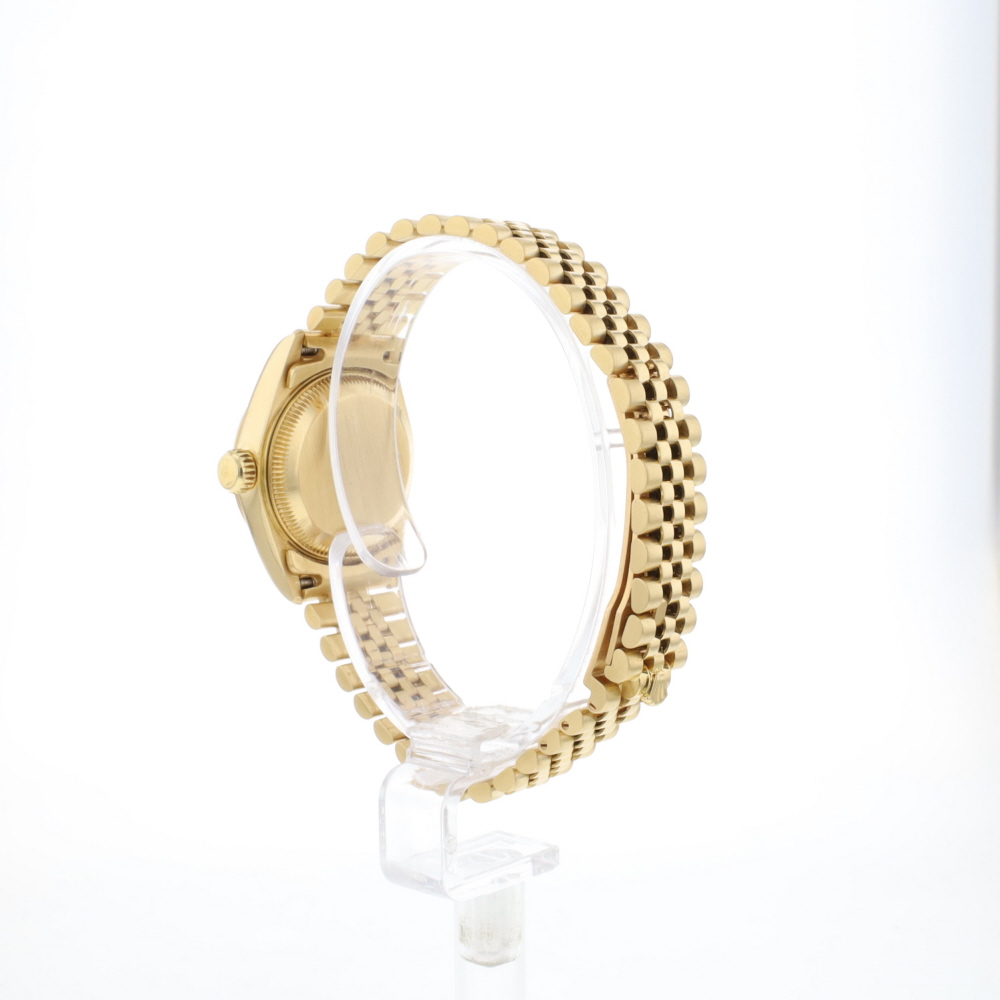 Lady-Datejust 26 Yellow Gold Super Jubilee Factory Logo Diamond Dial