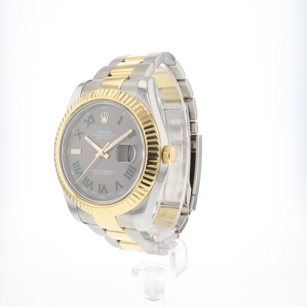 Datejust II Gold/Steel Fluted Wimbledon Dial