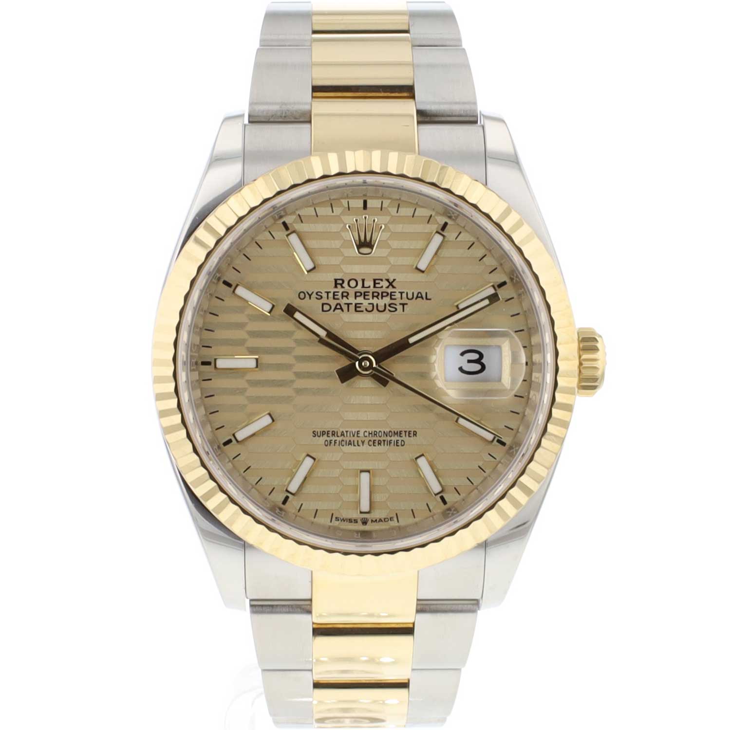 Datejust 36 Steel/Gold Oyster Motif Dial