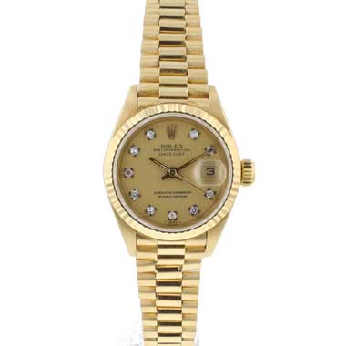 Rolex - Lady-Datejust 26 Yellow Gold Factory Diamond Dial