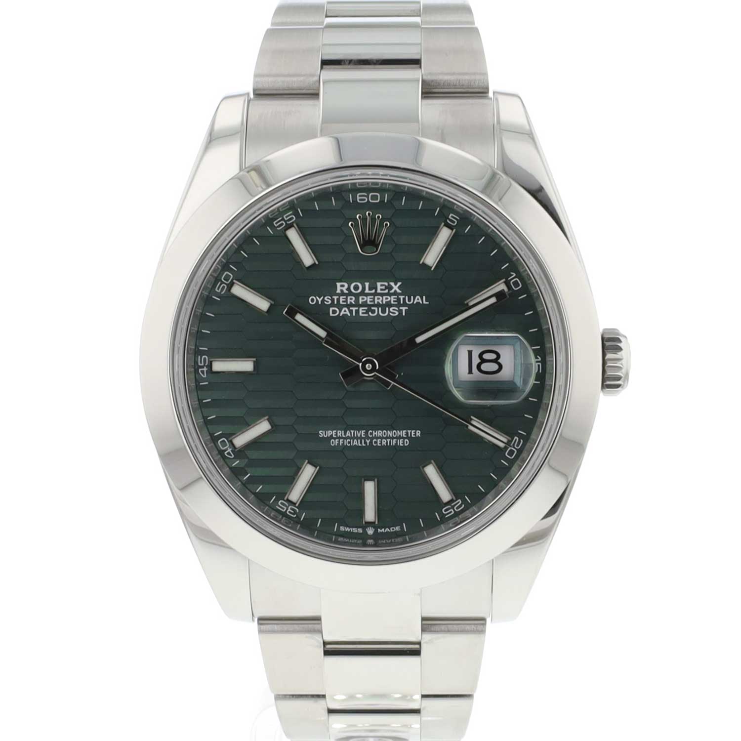Datejust 41 Jubilee Mint Green Motif Dial