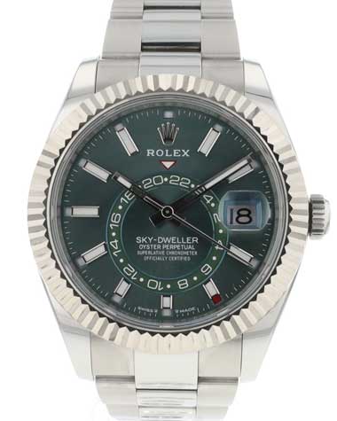 Rolex - Sky-Dweller Steel Oyster Green Dial