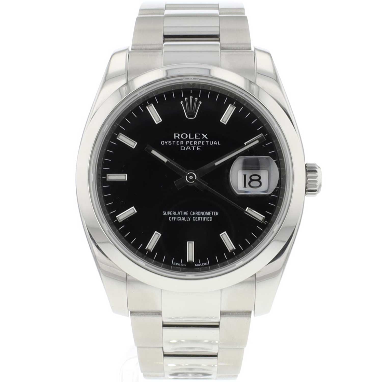 Date 34 Oyster Black Dial