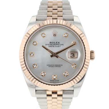 Rolex - Datejust 41 Steel/Everose Jubilee Diamond MOP Dial