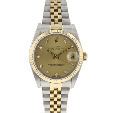 Rolex - Datejust 31 Steel/Gold Jubilee Champagne Diamond Dial