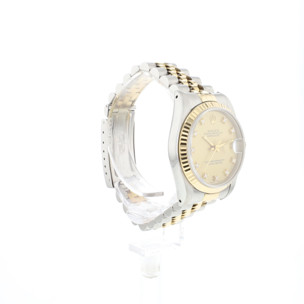 Datejust 31 Steel/Gold Jubilee Champagne Diamond Dial