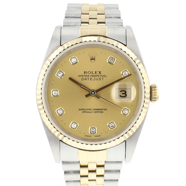 Rolex - Datejust 36 Steel/Gold Jubilee Champagne Diamond Dial
