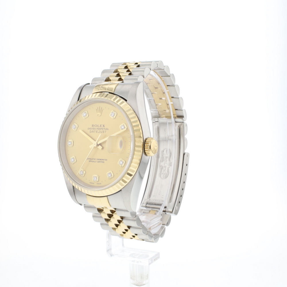 Datejust 36 Steel/Gold Jubilee Champagne Diamond Dial