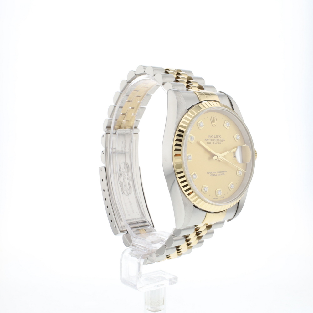 Datejust 36 Steel/Gold Jubilee Champagne Diamond Dial