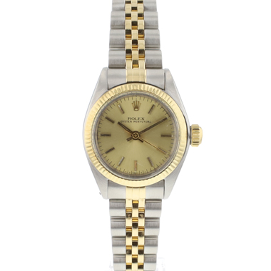 Rolex - Oyster Perpetual 26 Steel/Gold Champagne Dial