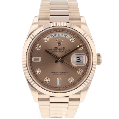 Rolex - Day-Date 36mm Everose Sundust Diamonds Dial