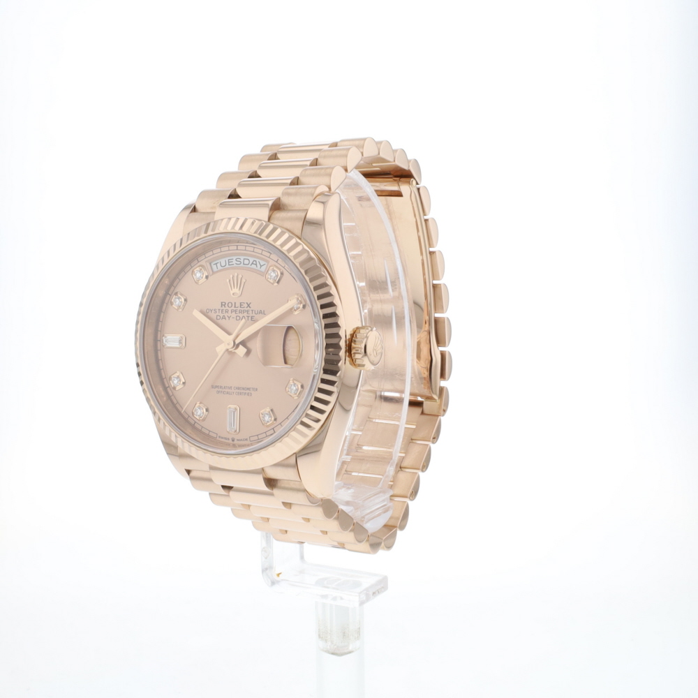 Day-Date 36mm Everose Gold Sundust Diamonds Dial
