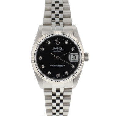 Rolex - Datejust 31MM Jubilee Fluted Black Diamond Dial