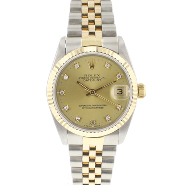 Rolex - Datejust 31 Steel/Gold Jubilee Champagne Diamond Dial