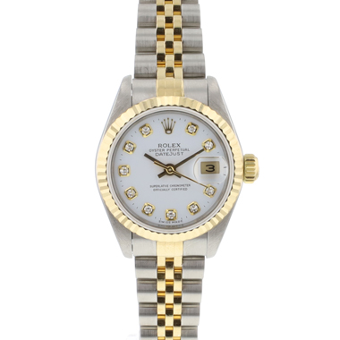 Rolex - Lady-Datejust 26 Steel/Gold White Diamond Dial