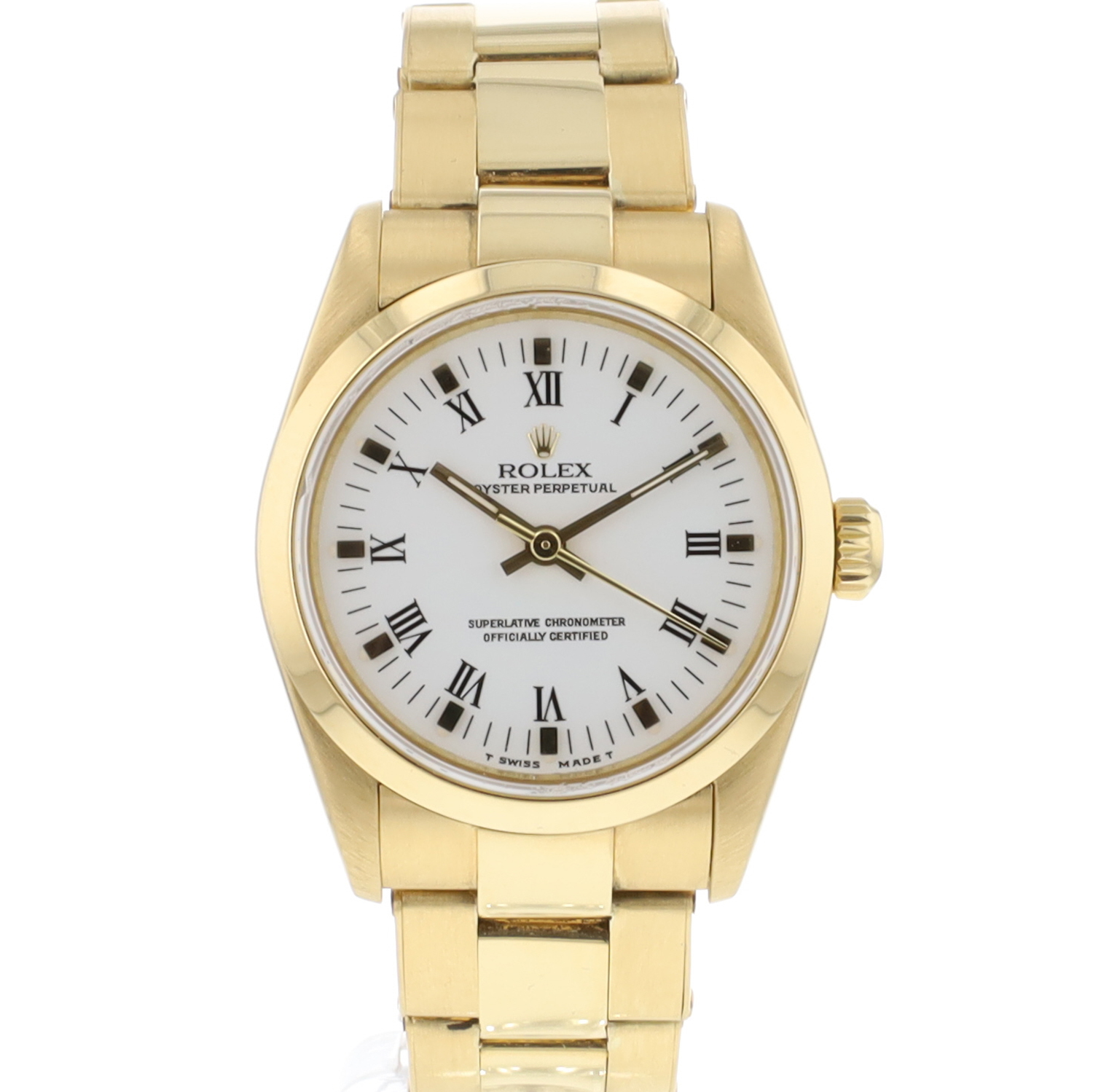 Oyster Perpetual 31 Gold White Roman Dial