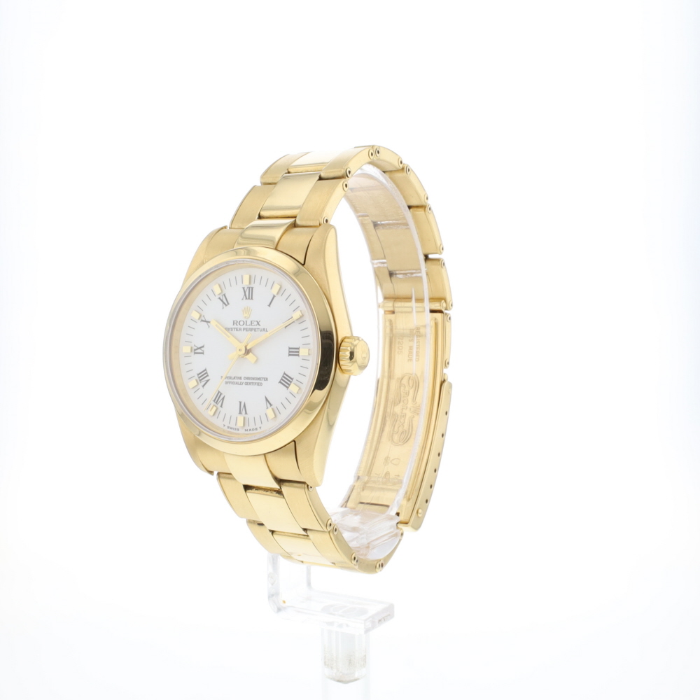 Oyster Perpetual 31 Gold White Roman Dial