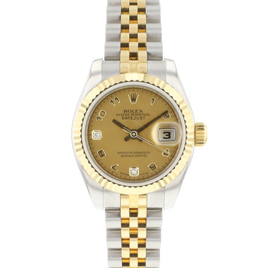 Rolex - Lady-Datejust 26 Jubilee Steel/Gold Arabic Golddust Diamond Dial