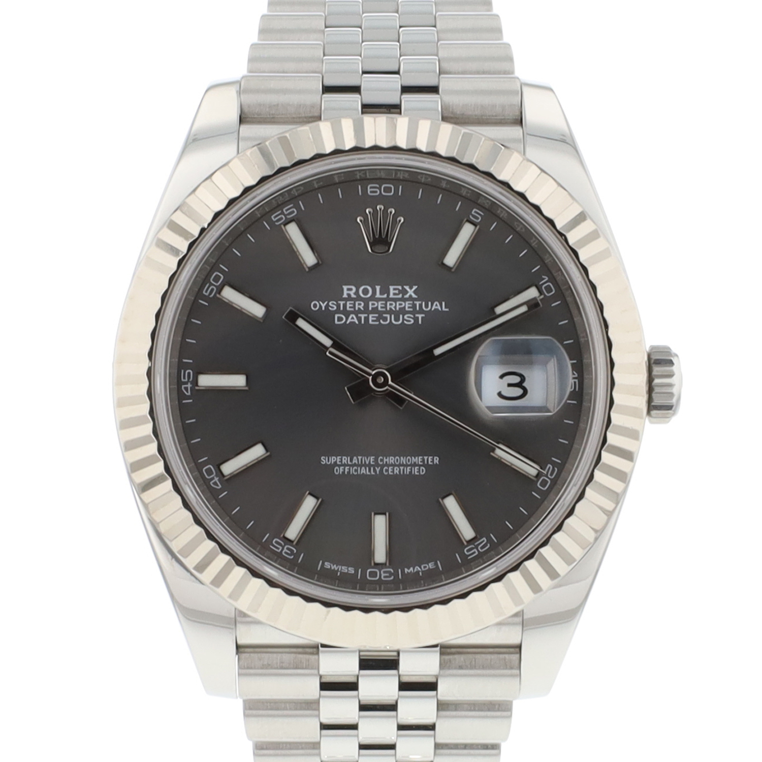 Datejust 41 Jubilee Rhodium Dial