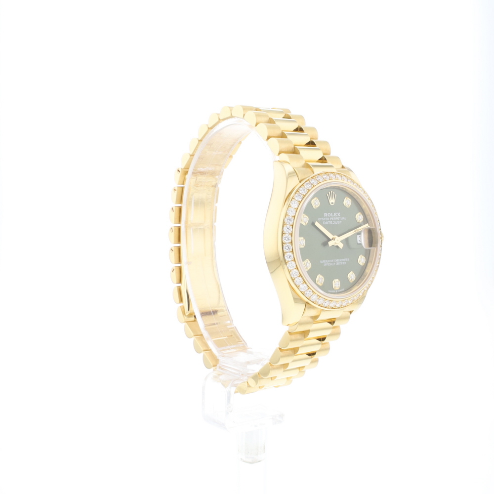 Datejust Midsize 31 Olive Green Diamond Dial