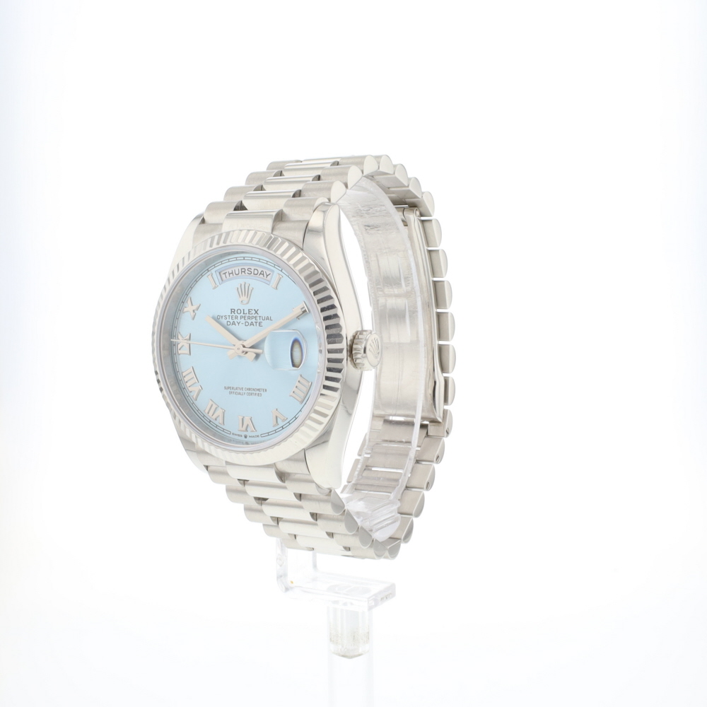 Day-Date 36 Platinum Ice-Blue Roman Dial