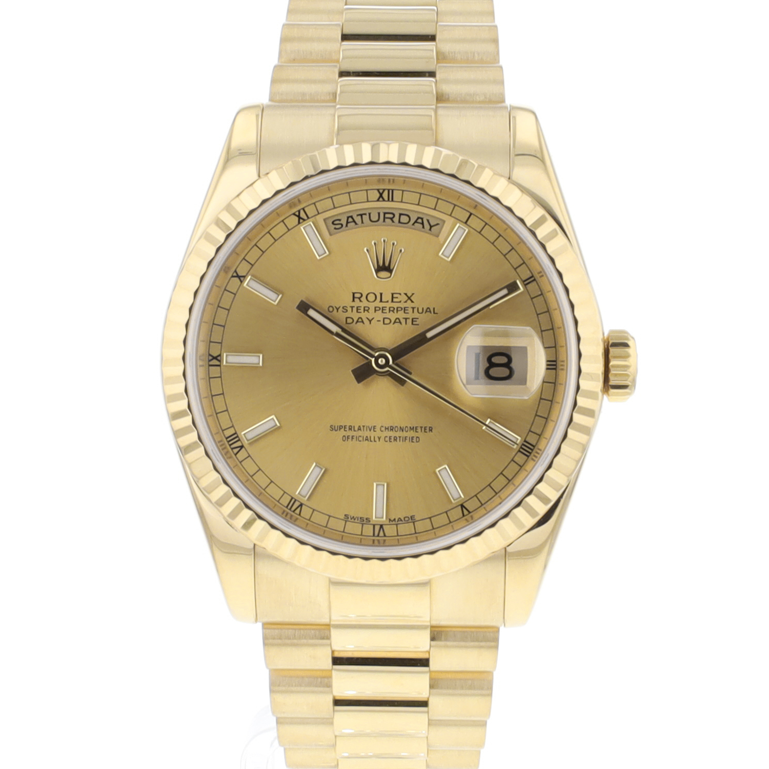Day-Date 36 President Yellow Gold Champagne Dial