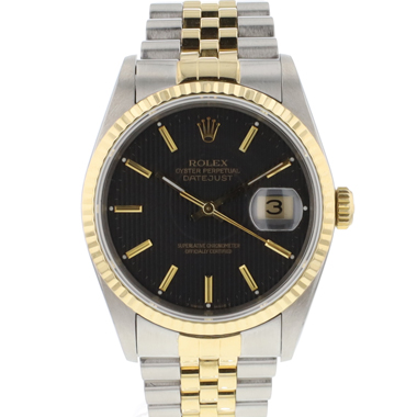 Rolex - Datejust 36 Steel/Gold Jubilee Black Tapestry Dial
