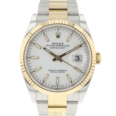 Rolex - Datejust 36 Steel/Gold Oyster White Dial
