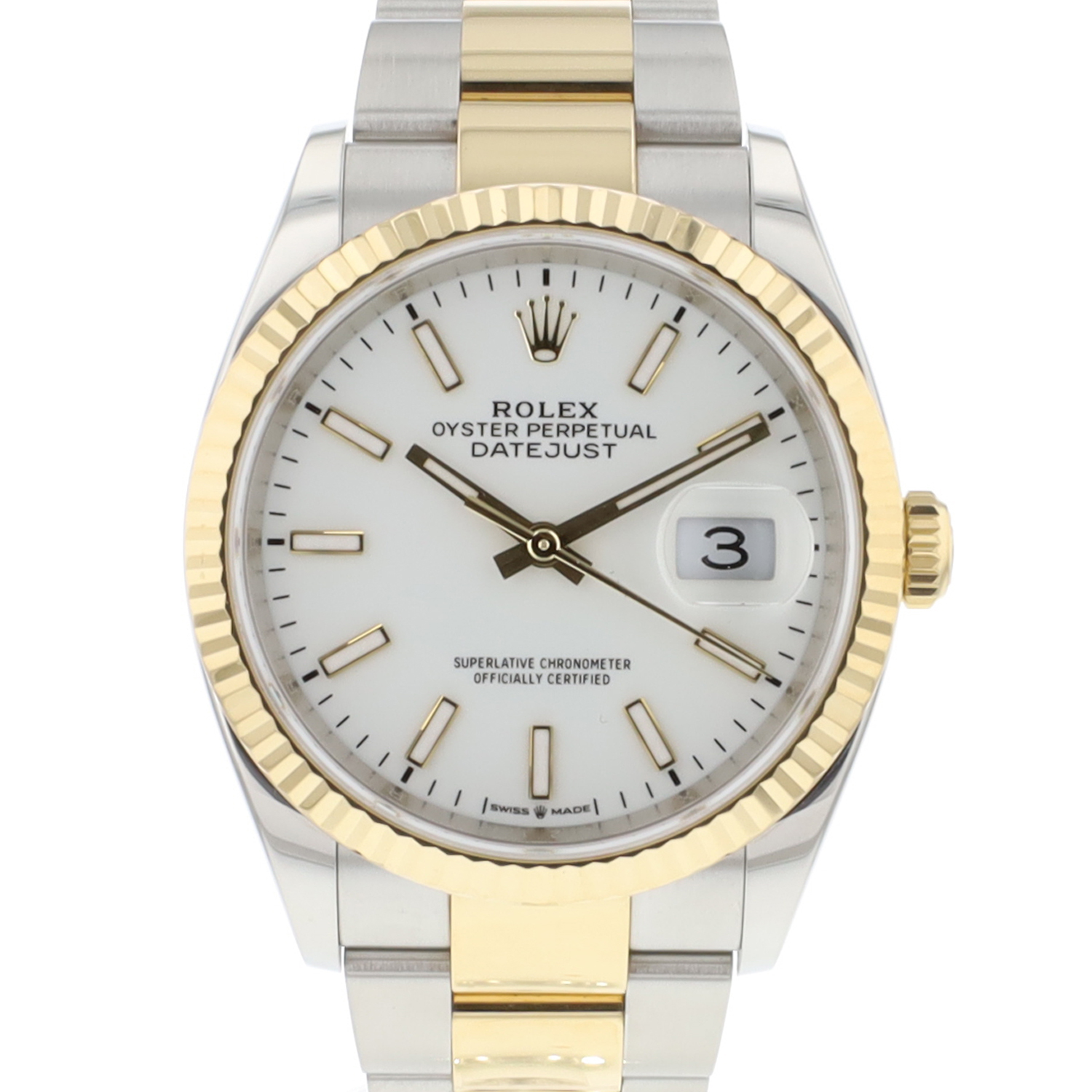 Datejust 36 Steel/Gold Oyster White Dial