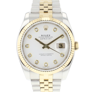 Rolex - Datejust 36 Steel/Gold White Diamond Dial