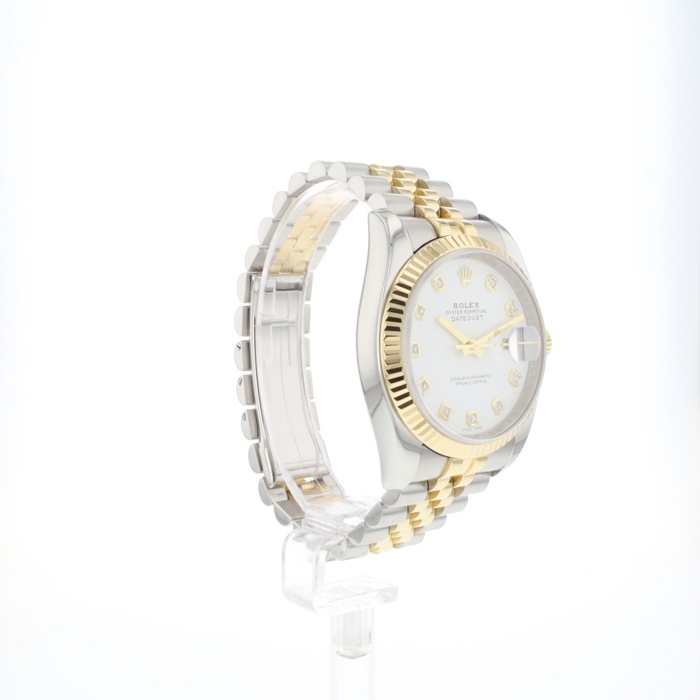 Datejust 36 Steel/Gold White Diamond Dial